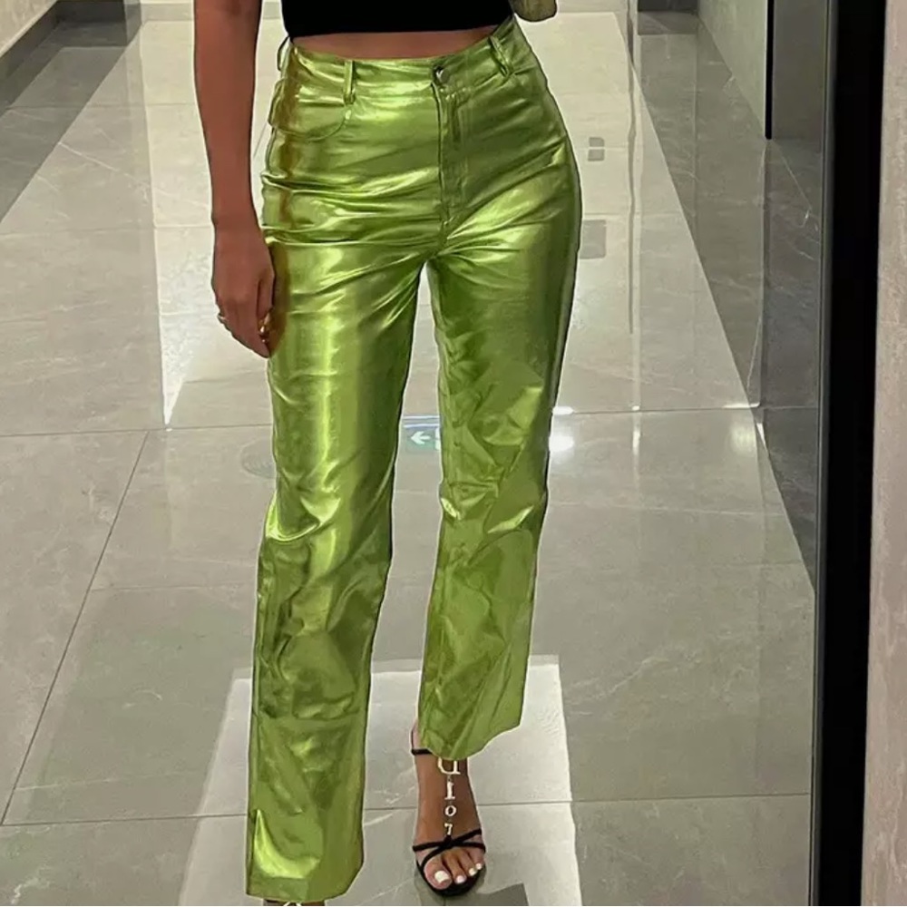 Metallic denim